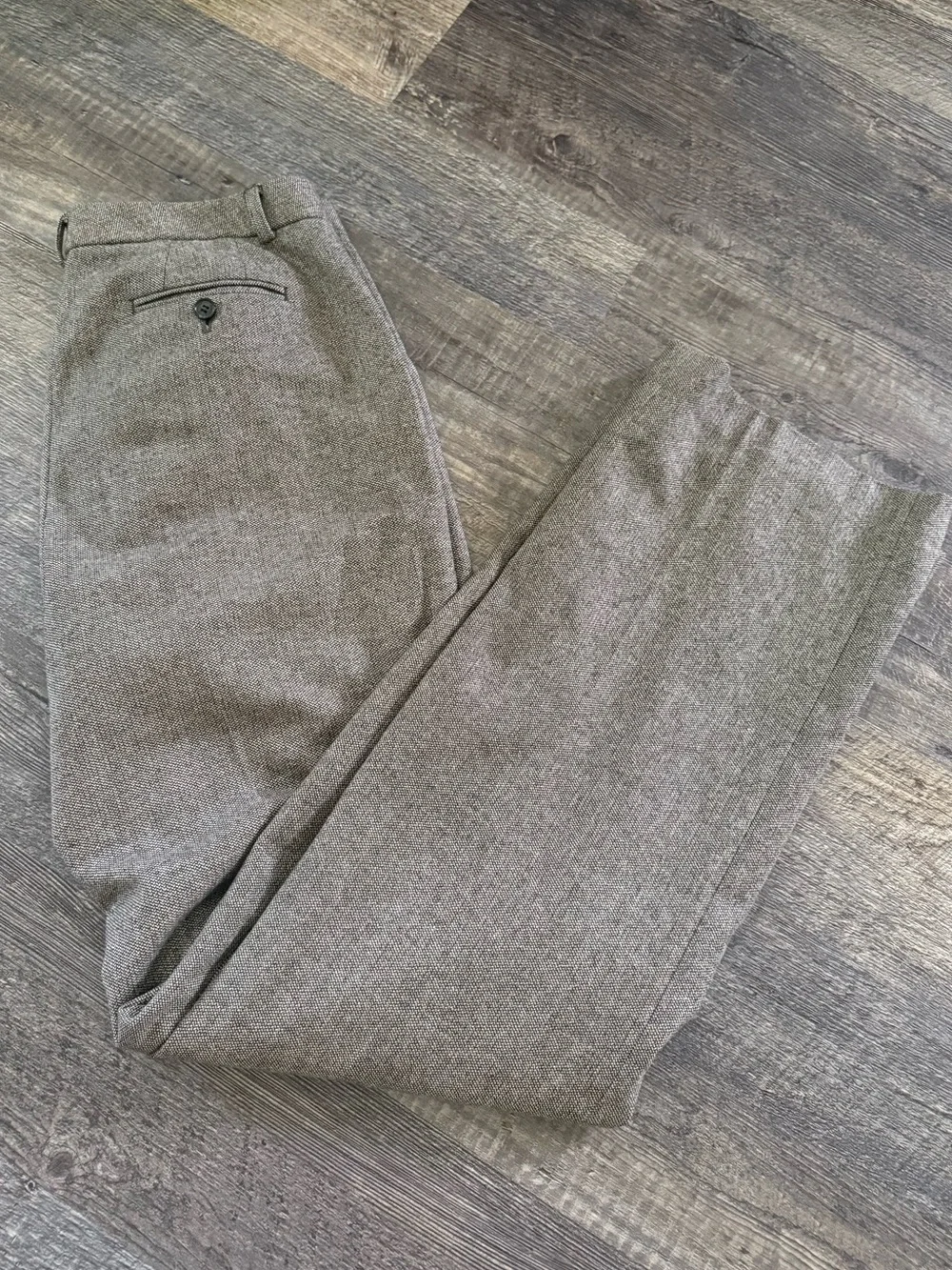Vintage J.Crew Brown Tweed-Look Textured Dress Pants